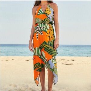 Farm Rio Tropical Leaf Dress